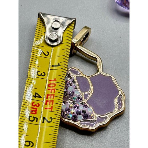 Vintage Swarovski Pin Brooch with Detachable Charms Pendants Loaded Dangling Pin - Picture 11 of 13